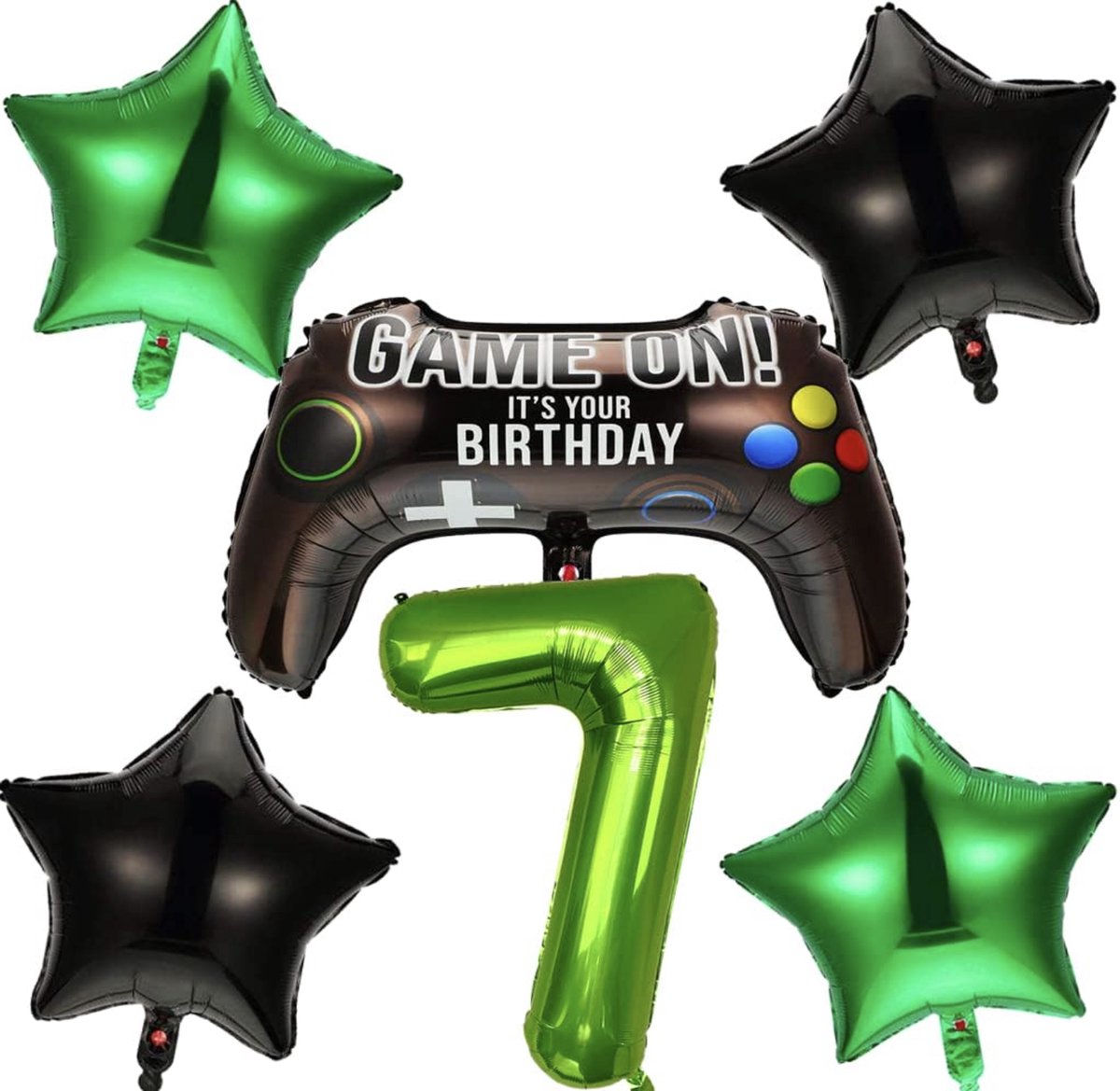 Ballonnen set game on 7 jaar || Op werkdagen voor 16:00 besteld = volgende werkdag verzonden